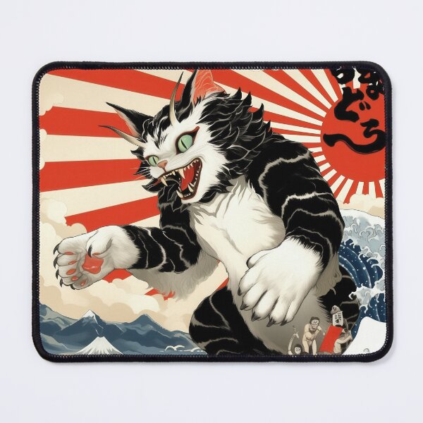 Item preview, Catzilla Cat Japanese Art Funny Cat Gifts For Men Women Kid  designed and sold by VISIONARTIST.