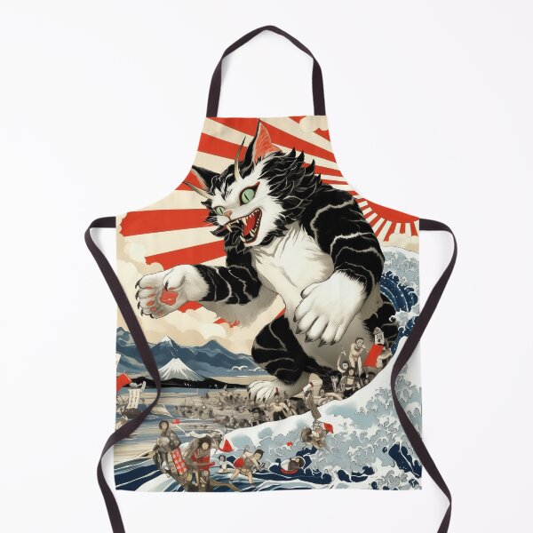 Item preview, Catzilla Cat Japanese Art Funny Cat Gifts For Men Women Kid designed and sold by VISIONARTIST.