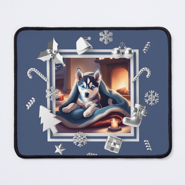 Item preview, Fluffy Husky CHRISTMAS TIME, Christmas Time, Dog Christmas, xmas, Husky, Fluffy designed and sold by GOLDENGARDENART.