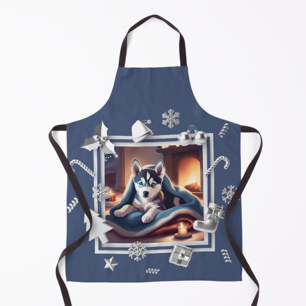 Item preview, Fluffy Husky CHRISTMAS TIME, Christmas Time, Dog Christmas, xmas, Husky, Fluffy designed and sold by GOLDENGARDENART.