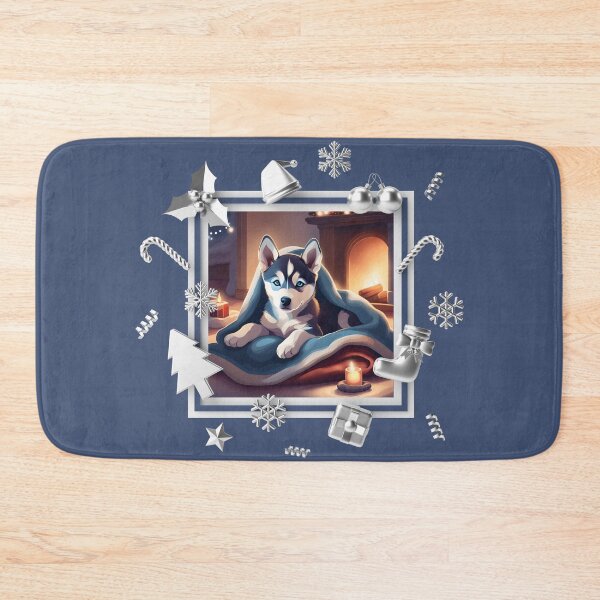 Item preview, Fluffy Husky CHRISTMAS TIME, Christmas Time, Dog Christmas, xmas, Husky, Fluffy designed and sold by GOLDENGARDENART.