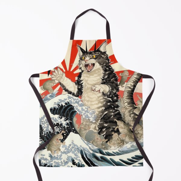 Item preview, Catzilla Cat Japanese Art Funny Cat Gifts For Men Women Kid designed and sold by VISIONARTIST.