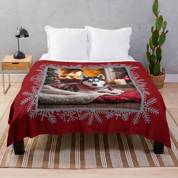 Item preview, Husky CHRISTMAS TIME, Christmas Time, Dog Christmas, xmas, Husky,  designed and sold by GOLDENGARDENART.