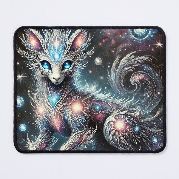 Item preview, Cosmic Galaxy Wolf with Luminous Stars designed and sold by RealmBeastsAI.