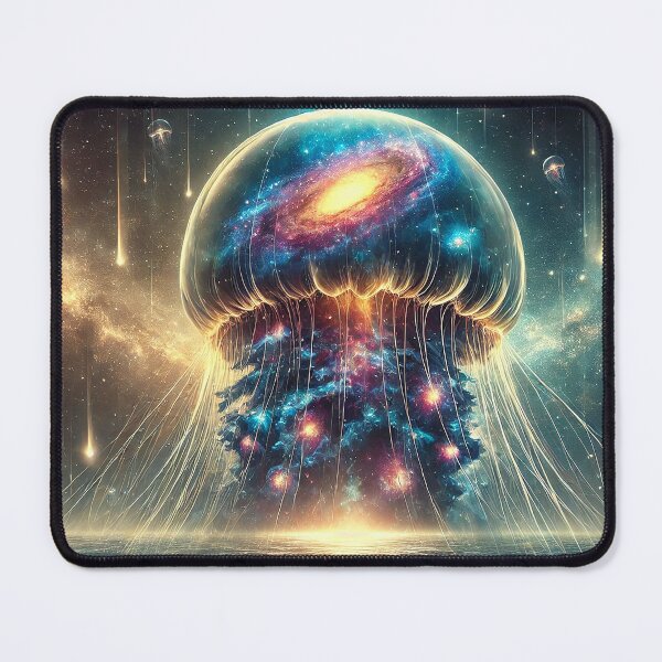 Item preview, Cosmic Jellyfish in a Surreal Ocean Galaxy designed and sold by RealmBeastsAI.