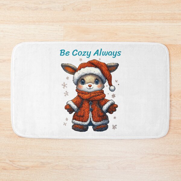 Item preview, Cozy Bunny Art, Winter Animal Illustration, Cute Christmas Rabbit, Be Cozy Always Design, Snowflake Bunny Art designed and sold by BukkyStory.