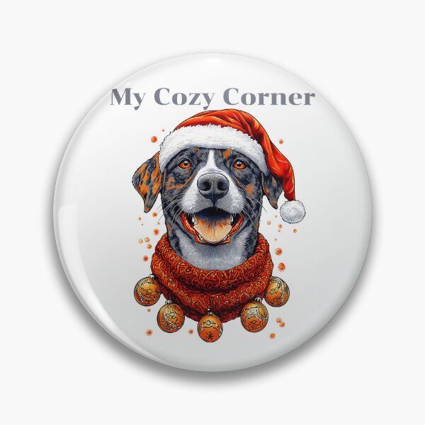 Item preview, Festive Dog Art, Cozy Pet Christmas, Holiday Dog Illustration, Santa Hat Dog, Winter Pet Design designed and sold by BukkyStory.