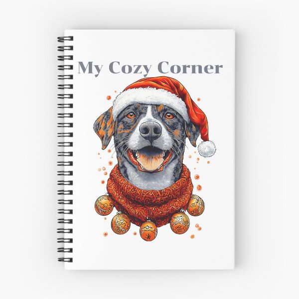 Item preview, Festive Dog Art, Cozy Pet Christmas, Holiday Dog Illustration, Santa Hat Dog, Winter Pet Design designed and sold by BukkyStory.