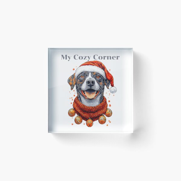Item preview, Festive Dog Art, Cozy Pet Christmas, Holiday Dog Illustration, Santa Hat Dog, Winter Pet Design designed and sold by BukkyStory.