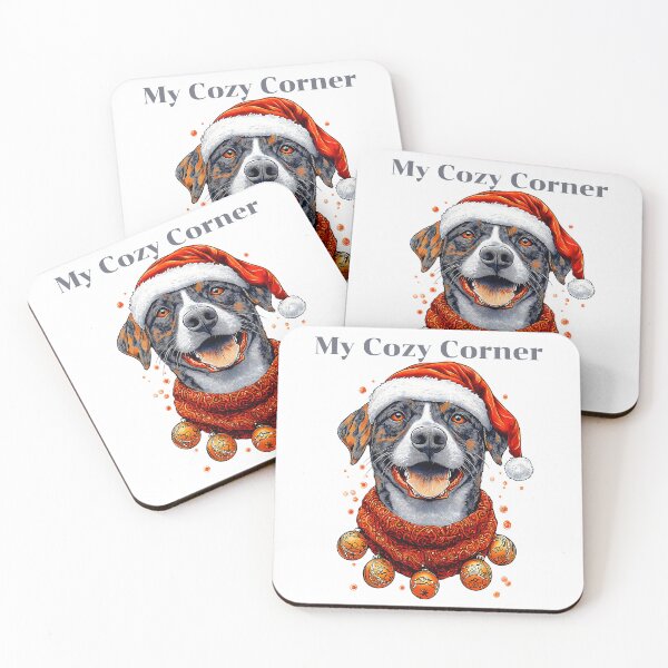 Item preview, Festive Dog Art, Cozy Pet Christmas, Holiday Dog Illustration, Santa Hat Dog, Winter Pet Design designed and sold by BukkyStory.