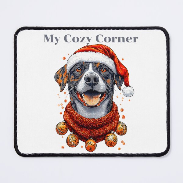 Item preview, Festive Dog Art, Cozy Pet Christmas, Holiday Dog Illustration, Santa Hat Dog, Winter Pet Design designed and sold by BukkyStory.