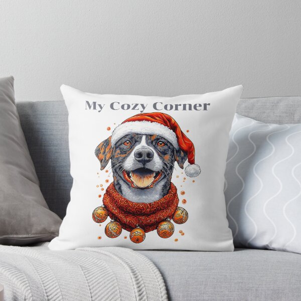Item preview, Festive Dog Art, Cozy Pet Christmas, Holiday Dog Illustration, Santa Hat Dog, Winter Pet Design designed and sold by BukkyStory.