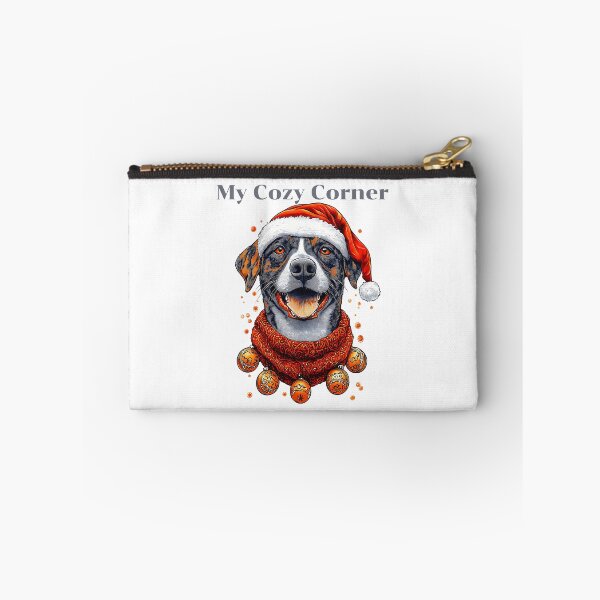 Item preview, Festive Dog Art, Cozy Pet Christmas, Holiday Dog Illustration, Santa Hat Dog, Winter Pet Design designed and sold by BukkyStory.