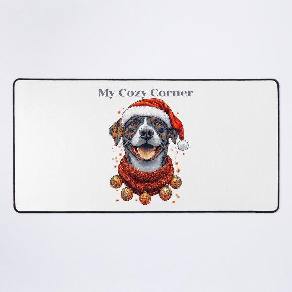Item preview, Festive Dog Art, Cozy Pet Christmas, Holiday Dog Illustration, Santa Hat Dog, Winter Pet Design designed and sold by BukkyStory.