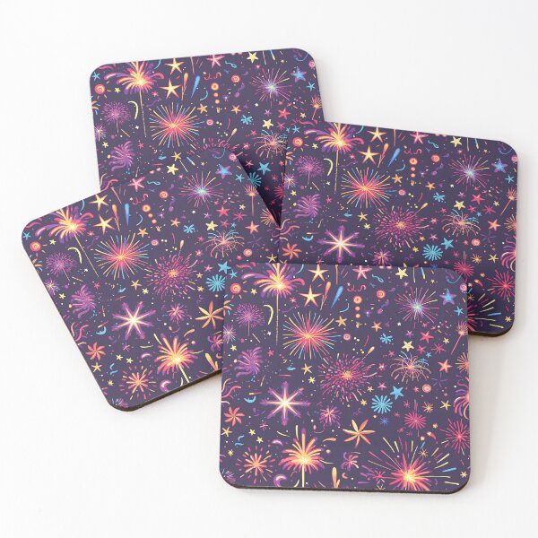 Item preview, Vibrant Fireworks Pattern – Festive Night Sky Design designed and sold by Windy-market.