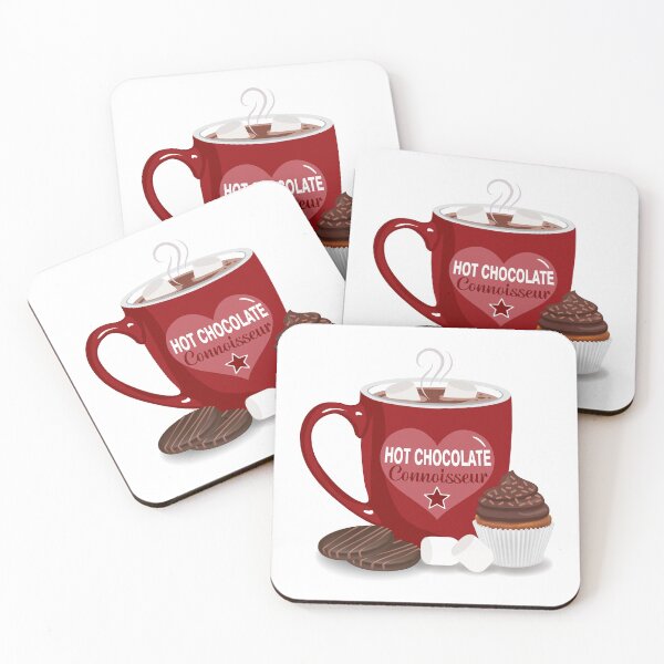 Item preview, Hot chocolate connoisseur with marshmallows RED designed and sold by StellarFX.