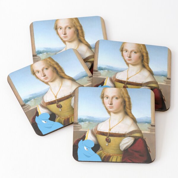 Item preview, Portrait of Young Woman with Unicorn designed and sold by Craphe.