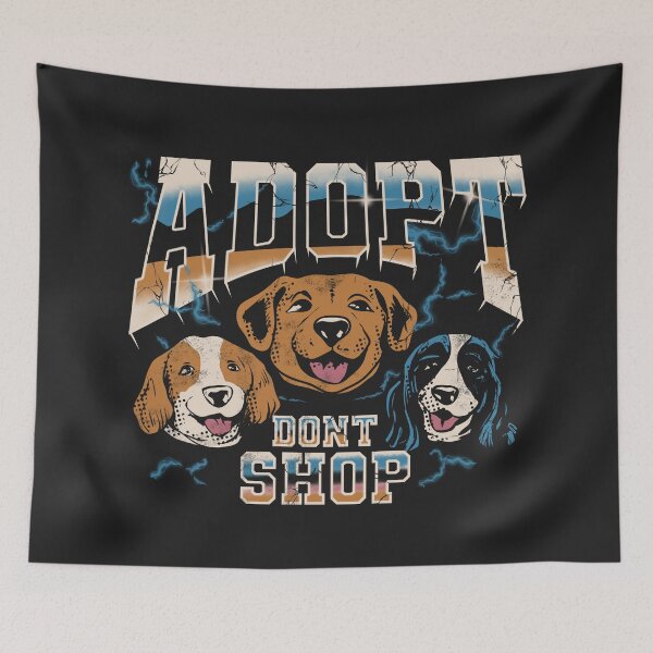 Item preview, Adopt Don’t Shop Vintage Distressed Dogs designed and sold by FlashCraft Design.