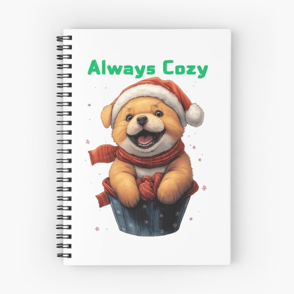 Item preview, Cozy Puppy Art, Christmas Dog Design, Festive Pet Illustration, Santa Hat Puppy, Winter Puppy Portrait designed and sold by BukkyStory.