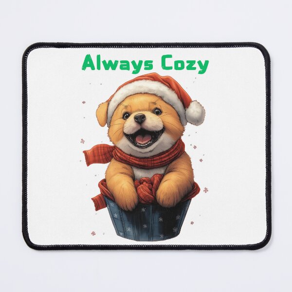 Item preview, Cozy Puppy Art, Christmas Dog Design, Festive Pet Illustration, Santa Hat Puppy, Winter Puppy Portrait designed and sold by BukkyStory.