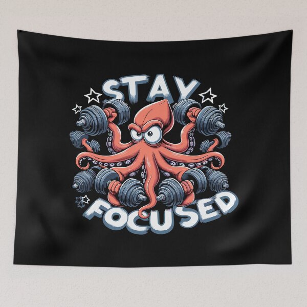 Item preview, Focus Kraken Octopus Funny Gym Fitness Gift designed and sold by Pineapple-Tree.