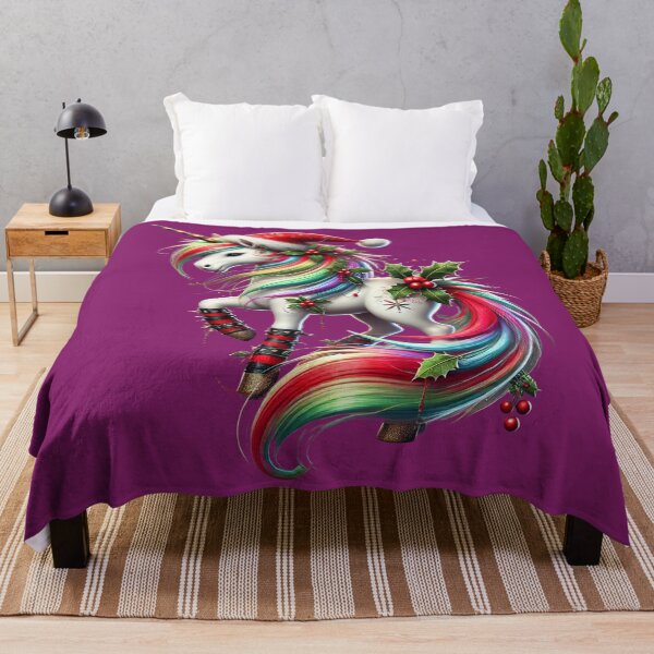 Item preview, Punk Holiday Glam Unicorn – Dazzling Christmas Magic with a Rainbow Twist! designed and sold by 3DAF.