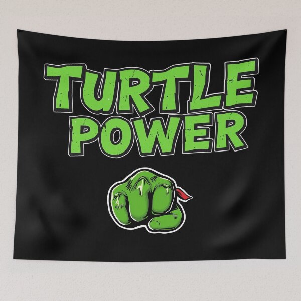 Item preview, Turtle Power, Fist, Green Font designed and sold by Burn-Ego.