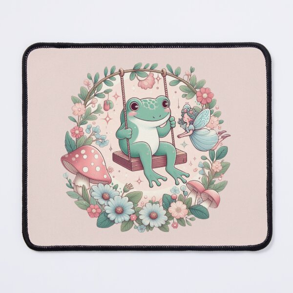 Item preview, cute green frog is swinging in Spring, faiycore design designed and sold by coloursforkids.