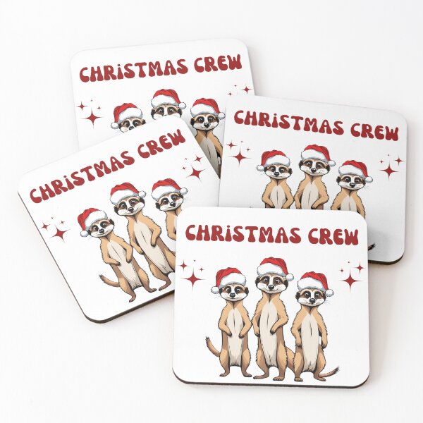 Item preview, Funny Christmas Crew, Meerkat Christmas Crew, Santa's little helper, Be happy team designed and sold by KolorellaS.