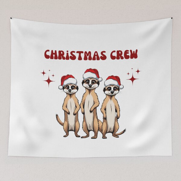 Item preview, Funny Christmas Crew, Meerkat Christmas Crew, Santa's little helper, Be happy team designed and sold by KolorellaS.