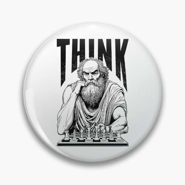 Item preview, Chess Think Funny Socrates Classic Greek Philosophy designed and sold by GrandeDuc.