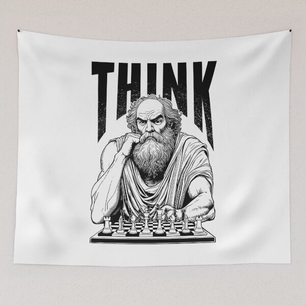 Item preview, Chess Think Funny Socrates Classic Greek Philosophy designed and sold by GrandeDuc.