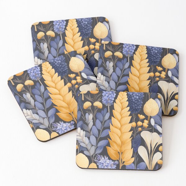 Item preview, Golden Autumn - Botanical Treasures on Black designed and sold by MindKunst.