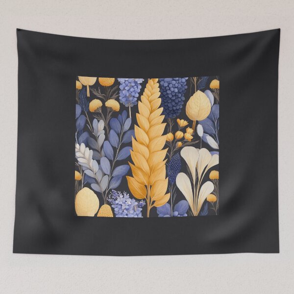 Item preview, Golden Autumn - Botanical Treasures on Black designed and sold by MindKunst.