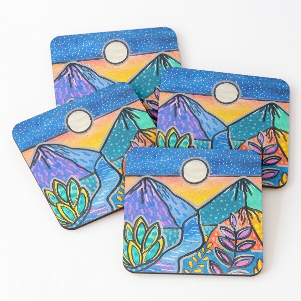 Item preview, Moonlit Mountains  designed and sold by Rebecca Lyon Art .