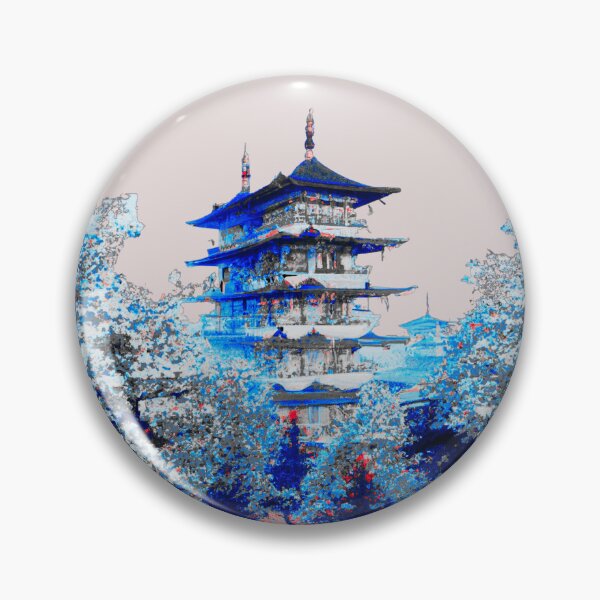 Item preview, The ancient japanese castle in winter of white and blue designed and sold by MerryCrown.