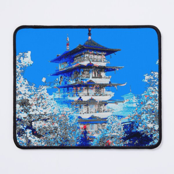 Item preview, The ancient japanese castle in winter of white and blue designed and sold by MerryCrown.