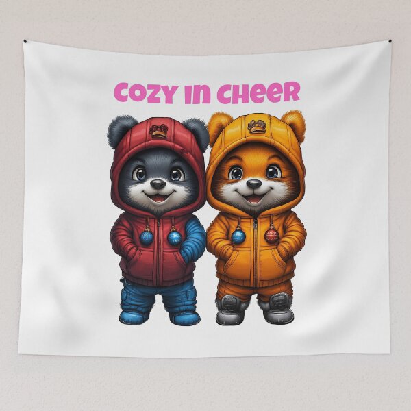 Item preview, Cozy Bear Duo, Festive Panda Bears, Winter Cheer Bears, Holiday Bear Illustration, Cute Bear Pair designed and sold by BukkyStory.