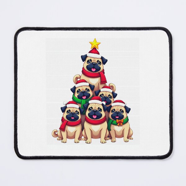 Item preview, Pug Christmas Ornament Tree designed and sold by luannsemmsobre.