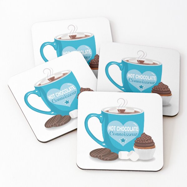 Item preview, Hot chocolate connoisseur with marshmallows LIGHT BLUE designed and sold by StellarFX.