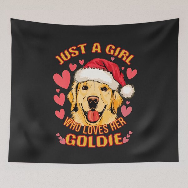 Item preview, Just A Girl Who Loves Her Goldie: And Spreading Holiday Cheer designed and sold by elynne9.