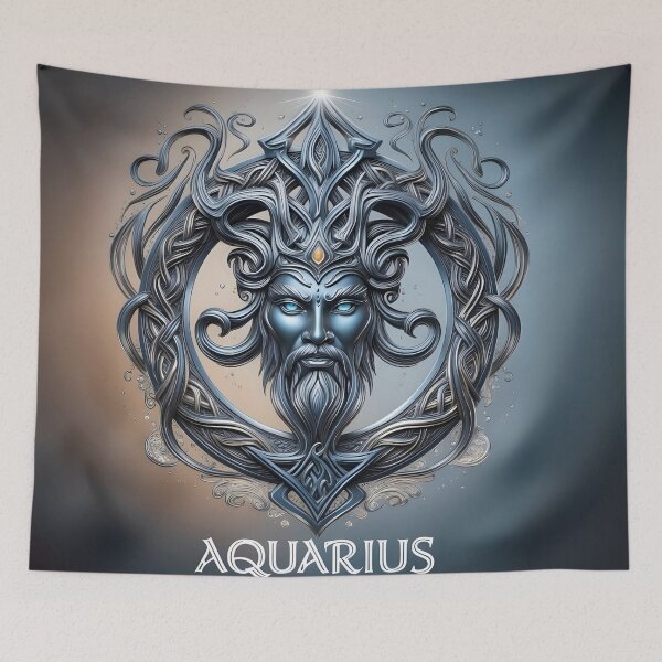 Item preview, Aquarius Mystical Design by LaLi Designs - Astrological Art with Cosmic Elegance designed and sold by LaLi-Designs.
