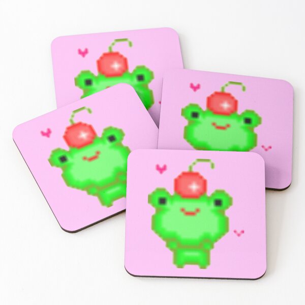 Item preview, Pixelated Cherry-Topped Frog   designed and sold by faerievintage.