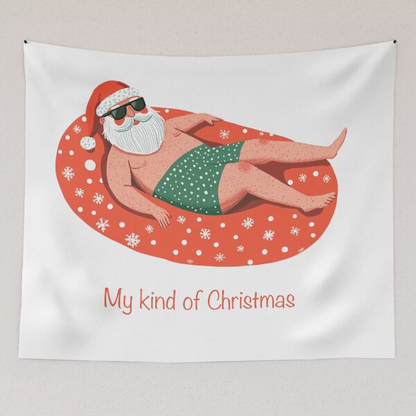Item preview, Santa at the Beach - My kind of Christmas designed and sold by HappyCanva.