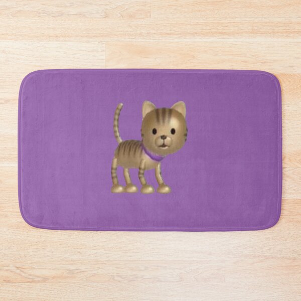 Item preview, Low Polly Golden Cat with Purple Collar   designed and sold by faerievintage.
