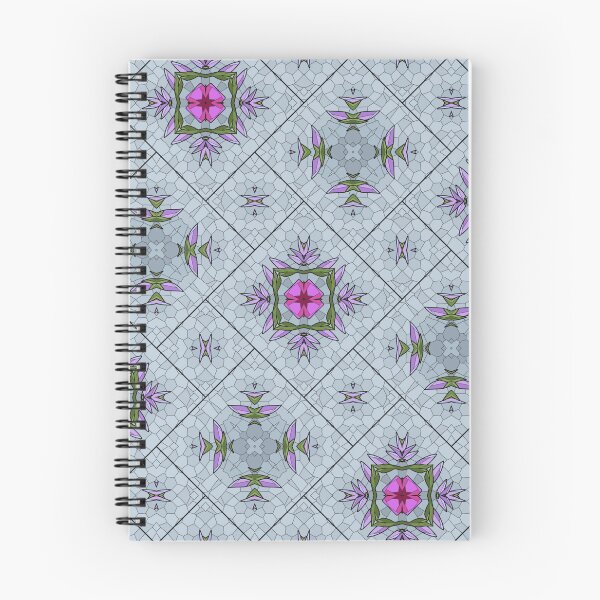Item preview, Pink and green floral pattern with shades of grey tiled background. designed and sold by Zilpa’s Prints.