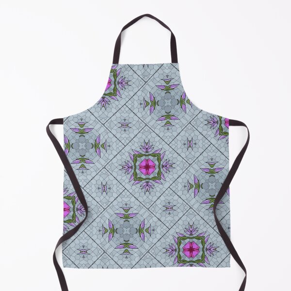 Item preview, Pink and green floral pattern with shades of grey tiled background. designed and sold by Zilpa’s Prints.