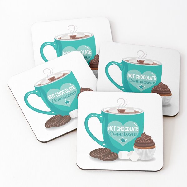 Item preview, Hot chocolate connoisseur with marshmallows AQUA designed and sold by StellarFX.