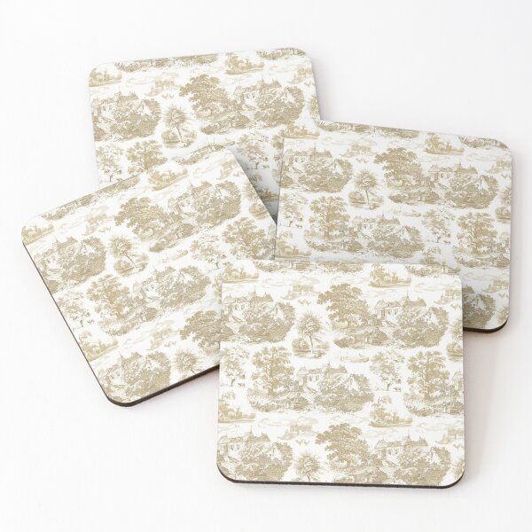 Item preview, Classic Elegant Vintage French Château Beige Gold Toile designed and sold by tanjica.