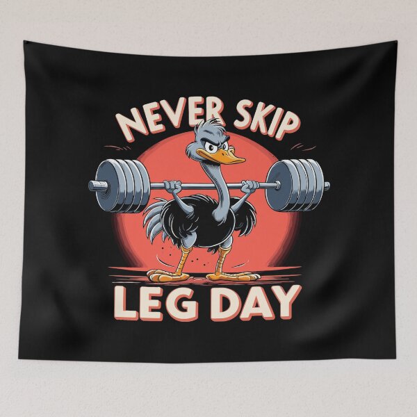 Item preview, Leg Day Ostrich Leg Training Funny Gym Gift designed and sold by Pineapple-Tree.